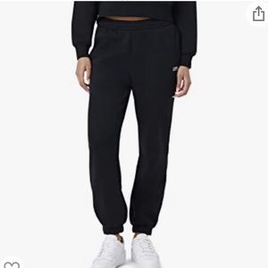 Fila Women Black Drawstring Joggers Medium NWT Elastic Ankle